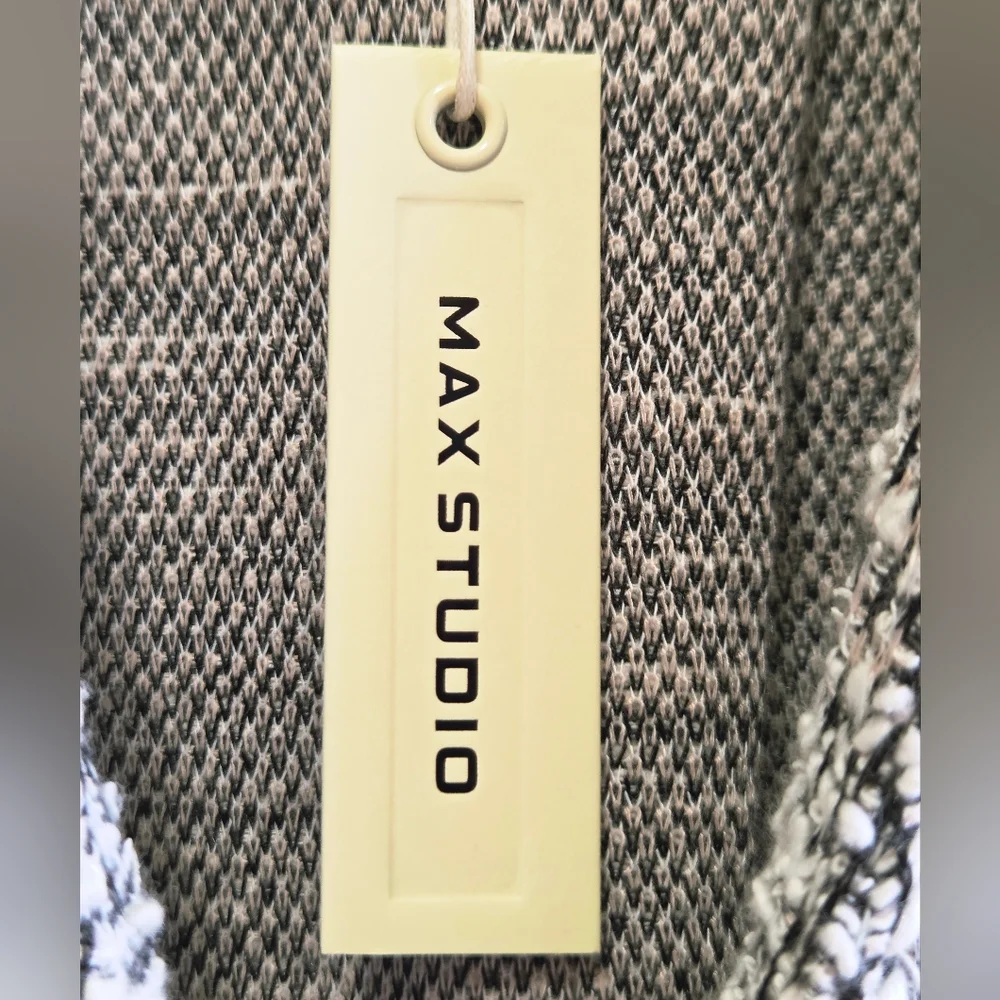 NEW Max Studio Sweater Jacket Tweed Boucle Knit - Picture 5 of 10